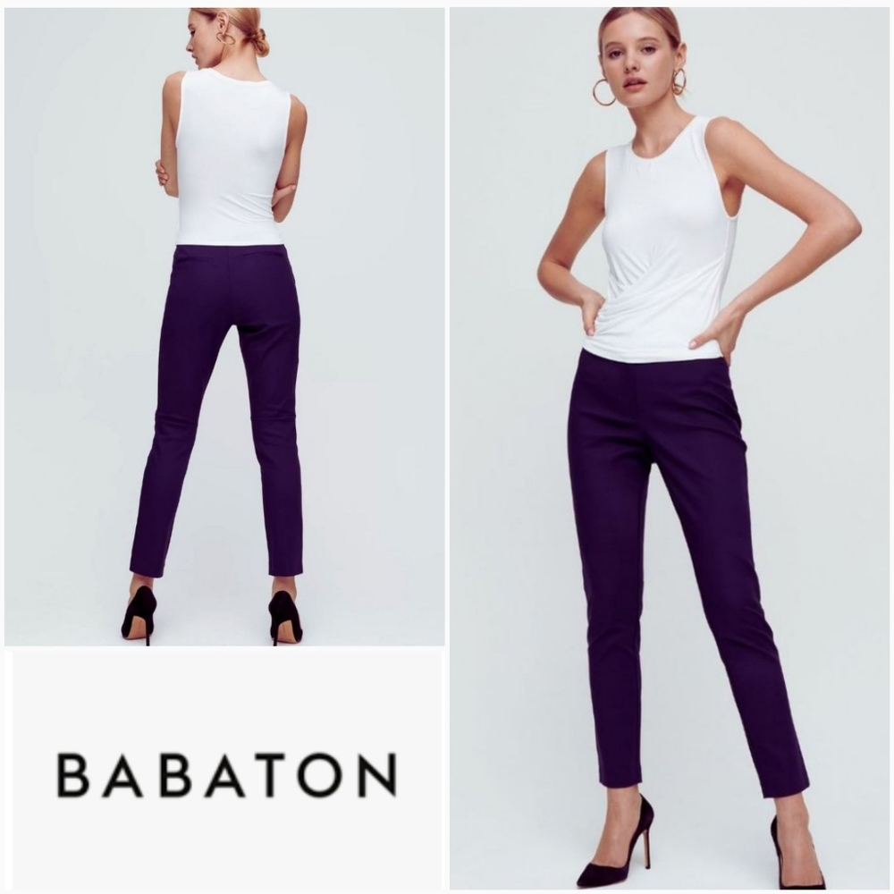 BABATON 6 Elliot Pant Cigarette Trouser Navy Blue Size 6 ARITZIA